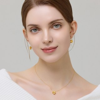 펠리체골드 24K 순금 크로버 목걸이 (+선물포장) 기념일 데일리 순금 골드 레이어드 선물 여성 행운 우정목걸이 금테크