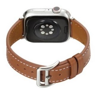 세인트스코트 STR-L01 애플워치 호환 스트랩 프리미엄 소가죽 밴드, 커넥터 38_40_41mm_골드 탄_실버 커넥터, 골드 탄_실버 커넥터, 1개