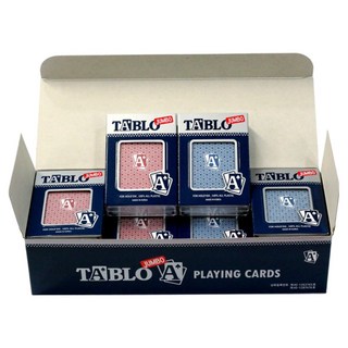 타블로 점보카드 12개(빨강6개+파랑6개) 홀덤전용 TABLO 양면발포원단 포커 홀덤펍