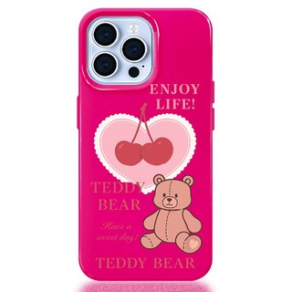 (셀론스타몰) FGD12 핑크베어 핫핑크 유광 젤리 아이폰 케이스