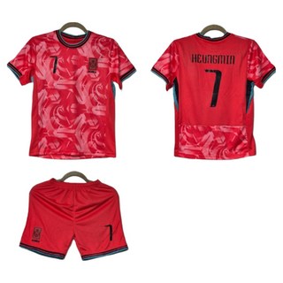 붉은악마 축구 유니폼 응원티셔츠 국가대표 유니폼 어린이 키즈 유니폼 상하의 셋트