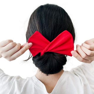 당고머리 포인트밴드 5종세트 올림머리 똥머리 로우번 반묶음, 5종 세트(레드, 블랙, 핑크, 블루꽃, 베이지꽃), 1세트