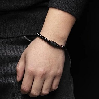 이레오몰 별자리 팔찌 오닉스 호안석 천연 원석 L-0021