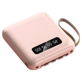 [5시건 당일배송] FOOI 파스텔 20000mAh 초고속충전 대용량 미니 보조배터리 랜턴기능, 연핑크, REGN Core Slim 201