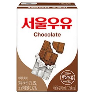 서울우유 멸균우유 초코 200mlx12개, 200ml, 12개
