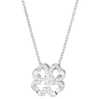 종로체인 14k 18k 수정 네잎클로버 여자 금 목걸이