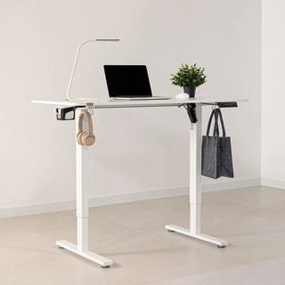 롱코 모션데스크 전동 높이조절 책상 싱글 슬림 플러스, 화이트