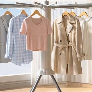 원하트 접이식 이동식 프리미엄 빨래건조대 회전 바퀴 튼튼한 우산형 빨래건조대