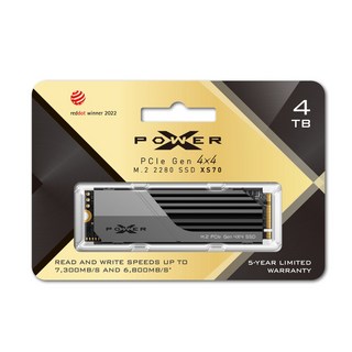 실리콘파워 Silicon Power XS70 히트싱크 NVMe SSD M.2 PCIe Gen 4x4 PS5 PC 호환, 4TB, 4TB