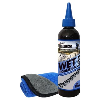 월드그린 자전거오일 자전거 오일/윤활유 자전거 체인오일 (습식)200ml+마이크로화이바, 1세트