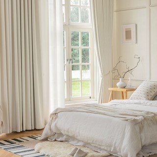 크림 화이트 양면 암막 호텔 커텐 인테리어 안방 거실 커튼