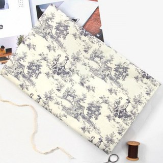 바이핸즈 뜨왈드주이 대폭 20수 프린트 하프린넨원단, 1개, 로맨틱