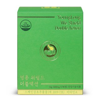 영롱 위쉴드 더블액션 [헬리코박터균 증식 억제] 약사설계 스페인 감초추출물 부원료 뮤신, 1개, 90정