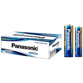 Panasonic 頂級鹼性電池 EVOLTA AA 6入 + AAA 6入 組, 12入, 1套