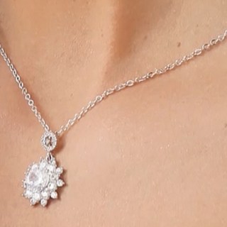 오엘라 쥬얼리 여성 다이아 목걸이 귀걸이 3종세트