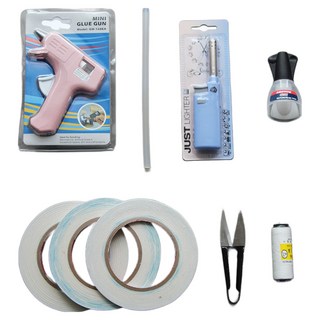 리본공예 기본도구 세트 글루건+글루심 포함 총7종, 1개