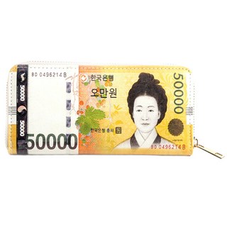 크리에잇투 화폐디자인 지퍼장지갑
