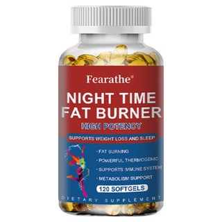 야간 지방 연소 - 높은 효능 체중 감소 및 수면 지원 신진대사 지방 연소 빠른 체중 감소 면역 체계 건강 강화 남성과 여성에게 적합, 60캡슐, 60정, 1개
