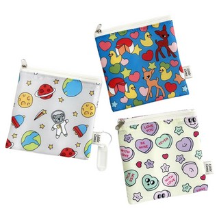 리틀젬스 미니 보냉파우치(네임택 아이스팩포함) 어린이집 아기약 간식 파우치, 우주