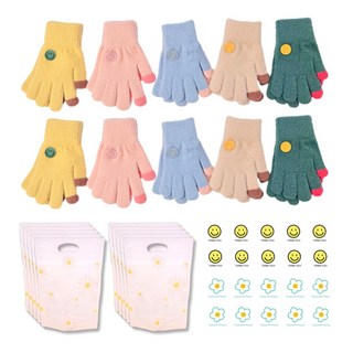 [미포리댁] 어린이집 생일 답례품 선물 유치원 구디백 스마일 장갑, 10개, 스마일장갑+데이지지퍼백 세트