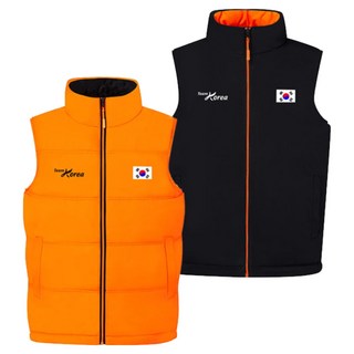 한국 팀코리아 리버시블 양면 패딩 조끼 CSR