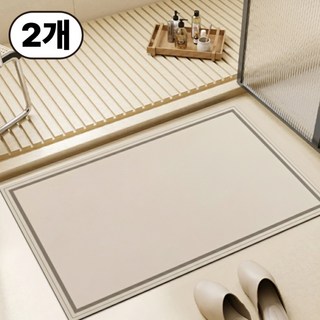 1+1 일상up 물기순삭 발매트 규조토 욕실매트 폭신폭신 세탁가능 논슬립, 2개, E타입