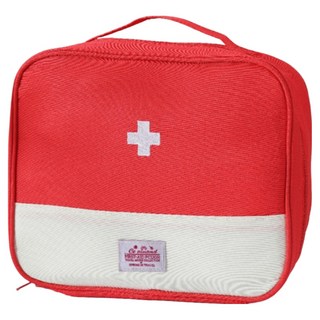 딜헤븐 구급약 분리 수납 휴대용 파우치, 레드대형, 1개