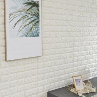 쿠셔니 단열벽지 폼블럭 1x20M 두께10MM, 파벽돌 폼블럭롤, 화이트