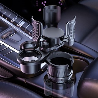 강력지지 다용도 크기호환 차량용 3구 컵홀더 거치대, 1개