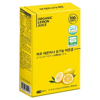 유기농 NFC 레몬즙 100% 스틱 레몬수, 20g, 12개