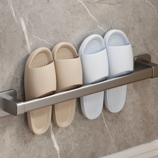 트렌디고 무타공 인테리어 슬리퍼 거치대 탄소강, 스페이스그레이, 1개