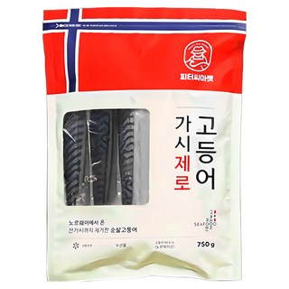 피터씨마켓 가시제로 노르웨이 순살고등어 대용량 묶음세트, 10개, 750g
