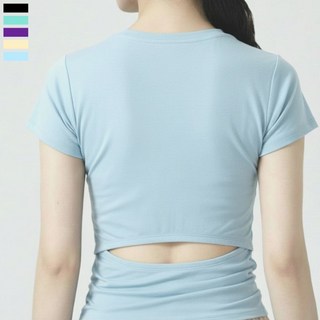 노바요가 여성 요가 필라테스 상의 티셔츠 발레