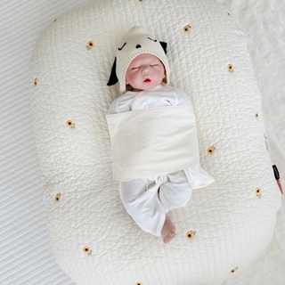 [제이앤제나] 허리에 무리없는 신생아부터 역류방지쿠션, 백수_썬플라워옐로_뒷면순면(커버+솜23도)세트