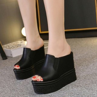 성벨D벨 통굽 웨지힐 15CM초굽 높은 송편 일자 슬리퍼 수입구두 디자인 구하기ASDWQAA