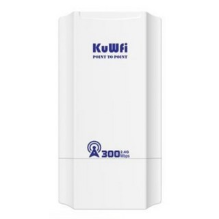 KuWFi 야외 CPE 브리지 2.4Ghz 무선 와이파이 신호 PTP PTMP 장거리 확장기 AP 리피터 모드 IP65 24V POE 300Mbps, 2) EU PLUG - White-2PCS, 2개