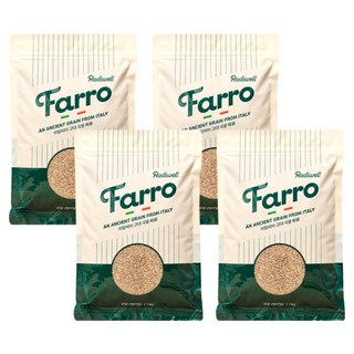 [본사공식] 래디웰 파로쌀 엠머밀 이탈리아 파로 곡물 (1kg 4팩), 래디웰 파로 곡물 파로쌀 이탈리아산 엠머밀 1kg, 4, 1000g, 4개