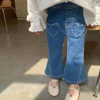 주니유니 아동 하트하트 나팔청바지 아동청바지 봄청바지 하트청바지 나팔청바지 가을청바지