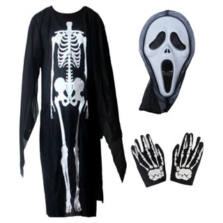 (3종세트) 할로윈 의상 코스튬 악마 해골 스크림 분장 유령 호러 파티 귀신분장 소품
