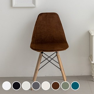 커버무드 고탄력 벨벳 에펠 의자 커버 2개, 1세트, 브라운