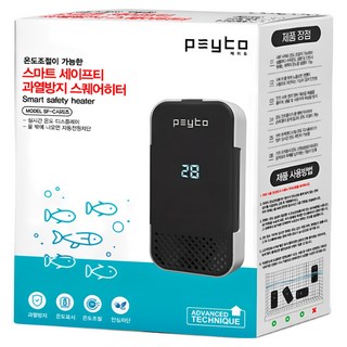 페이토 스마트 세이프티 과열방지 스퀘어 어항히터 PK-SF150C, 1개