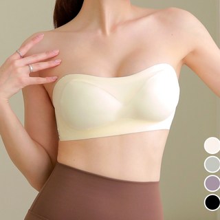 바닐레이디 논슬립 오프숄더 웨딩 튜브탑 끈없는 브라 브라탑