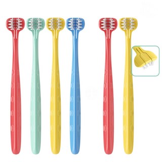 (무료배송) MDB 3D 어린이 칫솔 (4개+2개), 빨강 3개 + 초록 3개