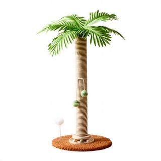 수직 스크래쳐 대형 고양이 원형 원목 기둥 캣 스크래치, 1개, 턴테이블