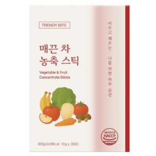 매끈차 농축스틱 양배추 바나나 당근 토마토 사과 무우 표고버섯 농축액, 30개, 10ml