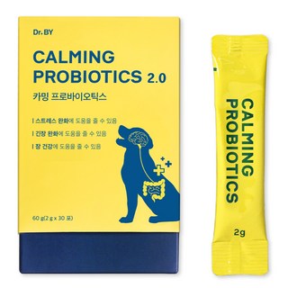 닥터바이 카밍 프로바이오틱스 강아지 스트레스 유산균 변비 장 건강 영양제, 30회분, 장건강/유산균, 1세트