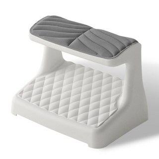 퍼백 2단 발받침대 풋레스트 책상 의자 사무실 컴퓨터 다리 받침, 고급형 그레이