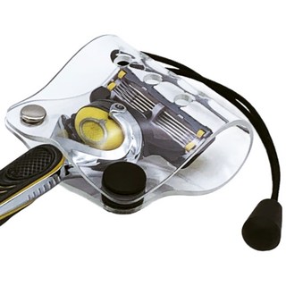 오호라스튜디오 소프트 면도기케이스 투명 1종, 블랙+끈장식, 1개