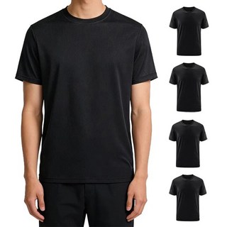 남자 기능성 반팔티셔츠 여름 아이스 쿨티 티셔츠 4P 세트 남여공용 범록(8888)