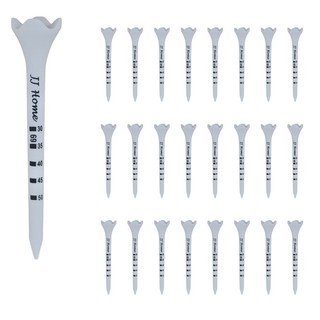 제이제이홈 플라스틱 골프티 눈금티 롱티 골프티꽂이, 25개, 화이트